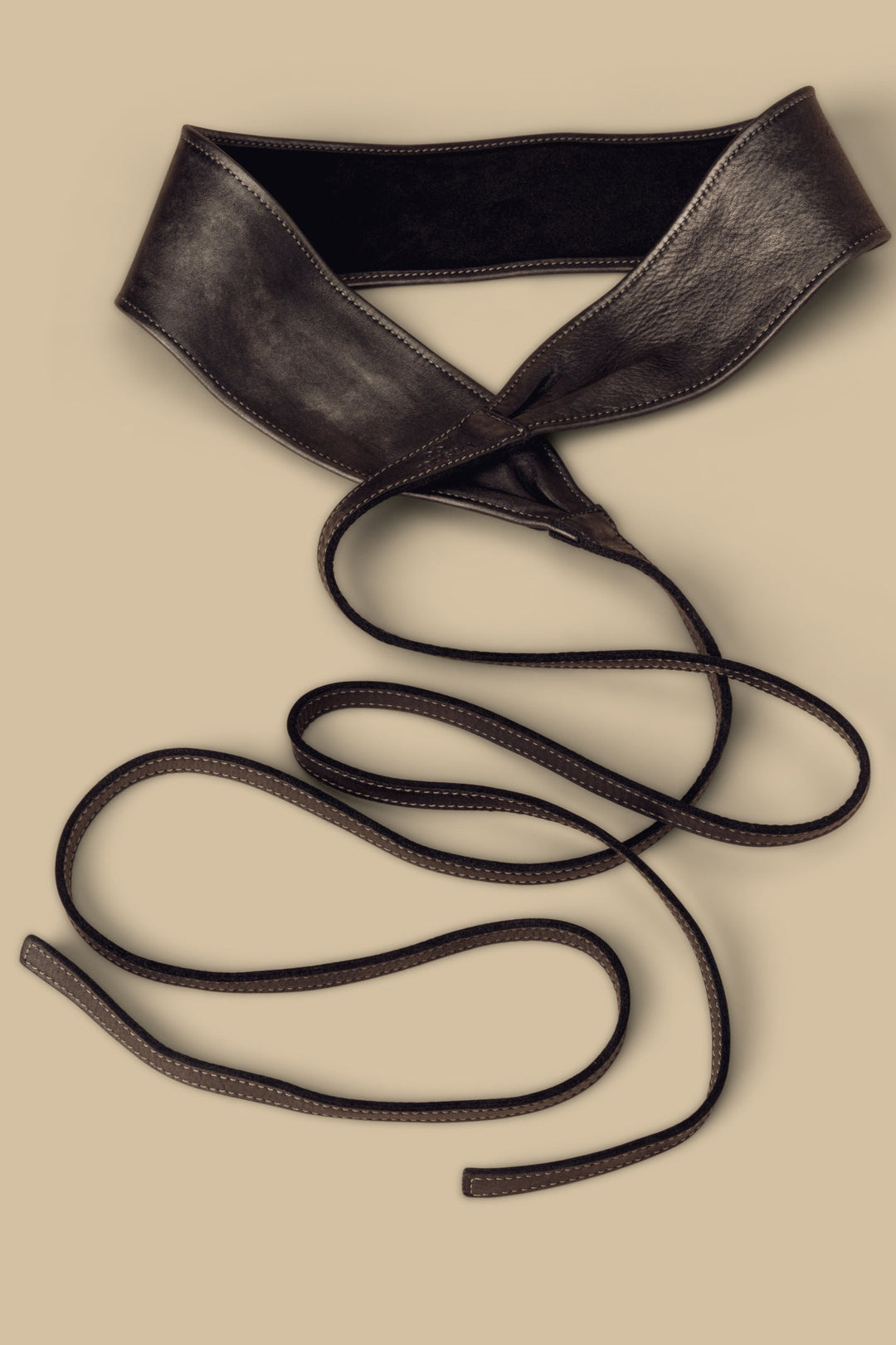 Lusher Leather Obi Wrap Belt,