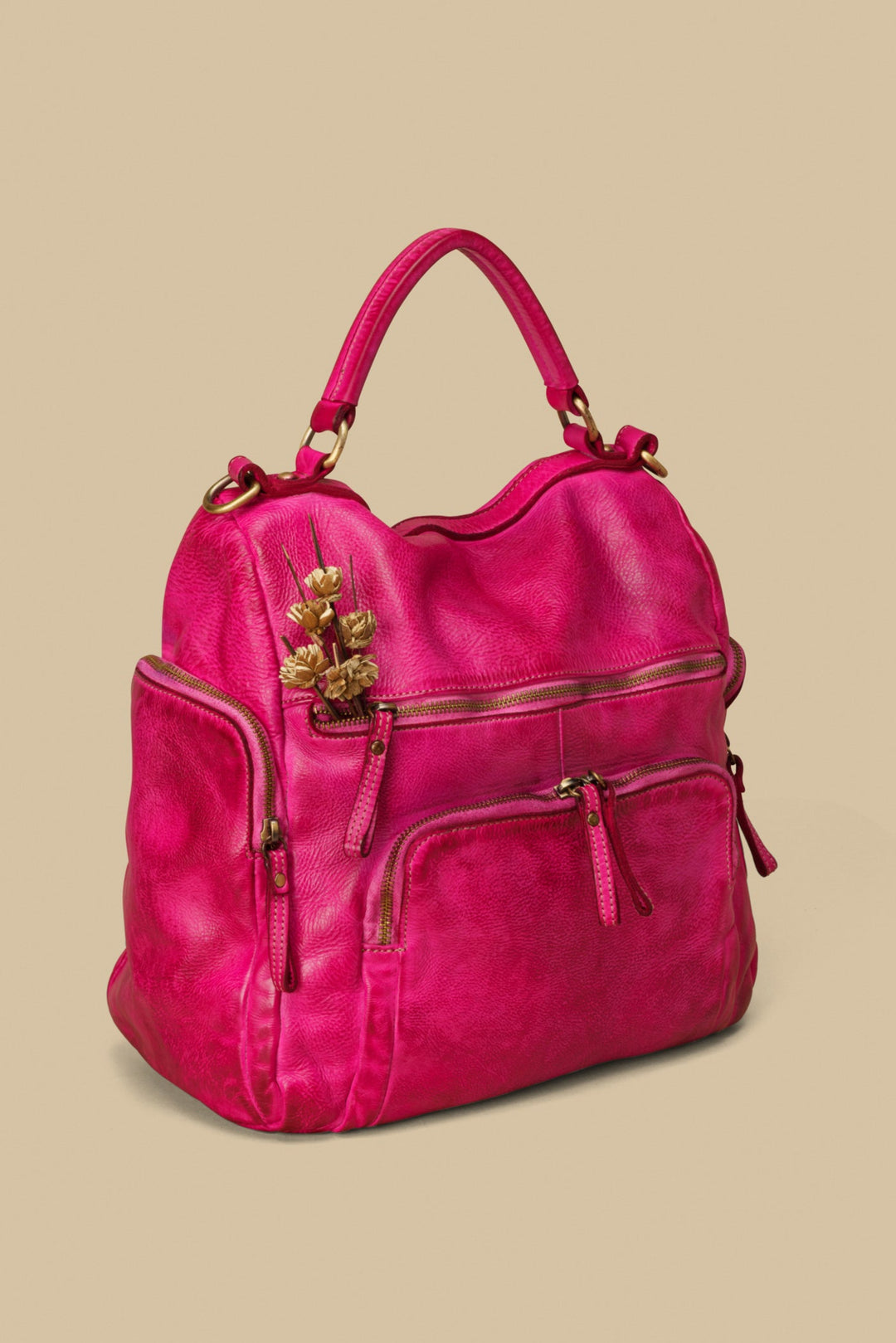 LUSHER QUEST BACKPACK PURSE FUCHSIA, FUCHSIA PINK BACKPACK, FUCHSIA LEATHER BAG, SOFT BOHO LEATHER BACKPACK, PINK BACKPACK, FREE PEOPLE BAGS, COACH BACKPACKS
