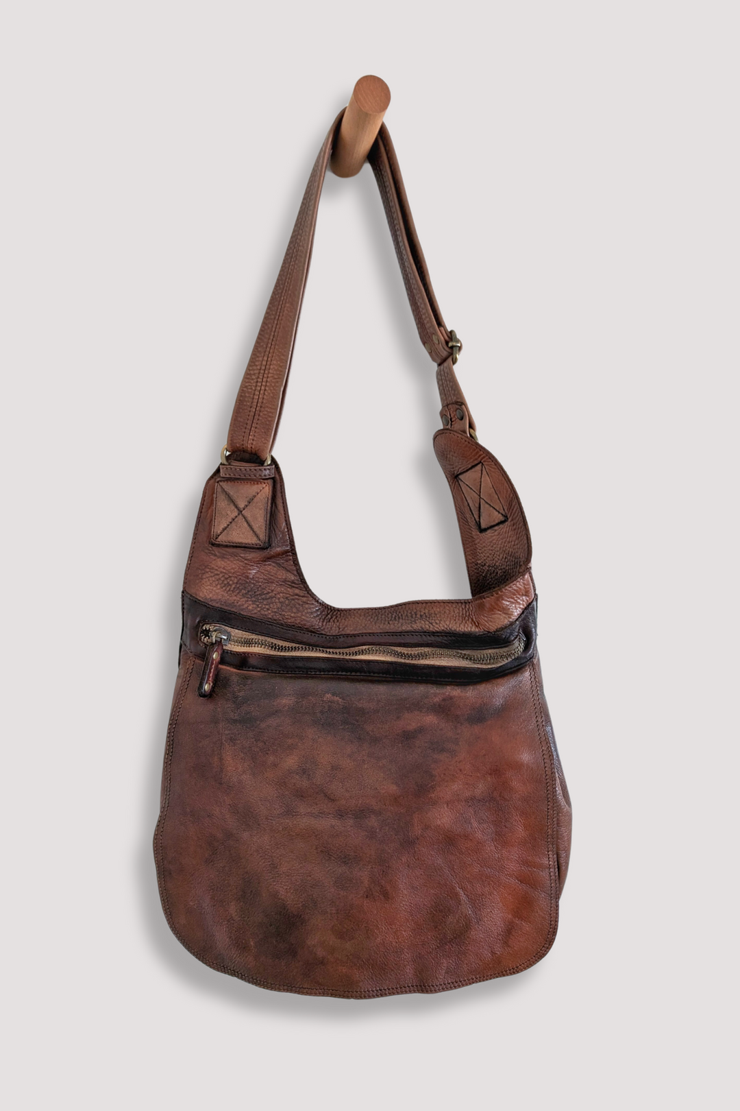 BAYSIDE84 Crossbody Saddle Bag - Cigar Brown mens