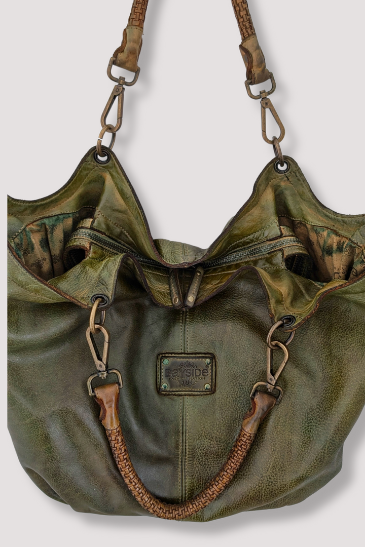 Bayside84 Calla Lily XL Hobo and Crossbody - Green