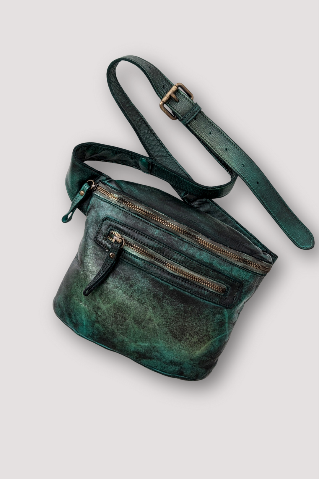 Rider Crossbody Sling Bag - Gold Green Men