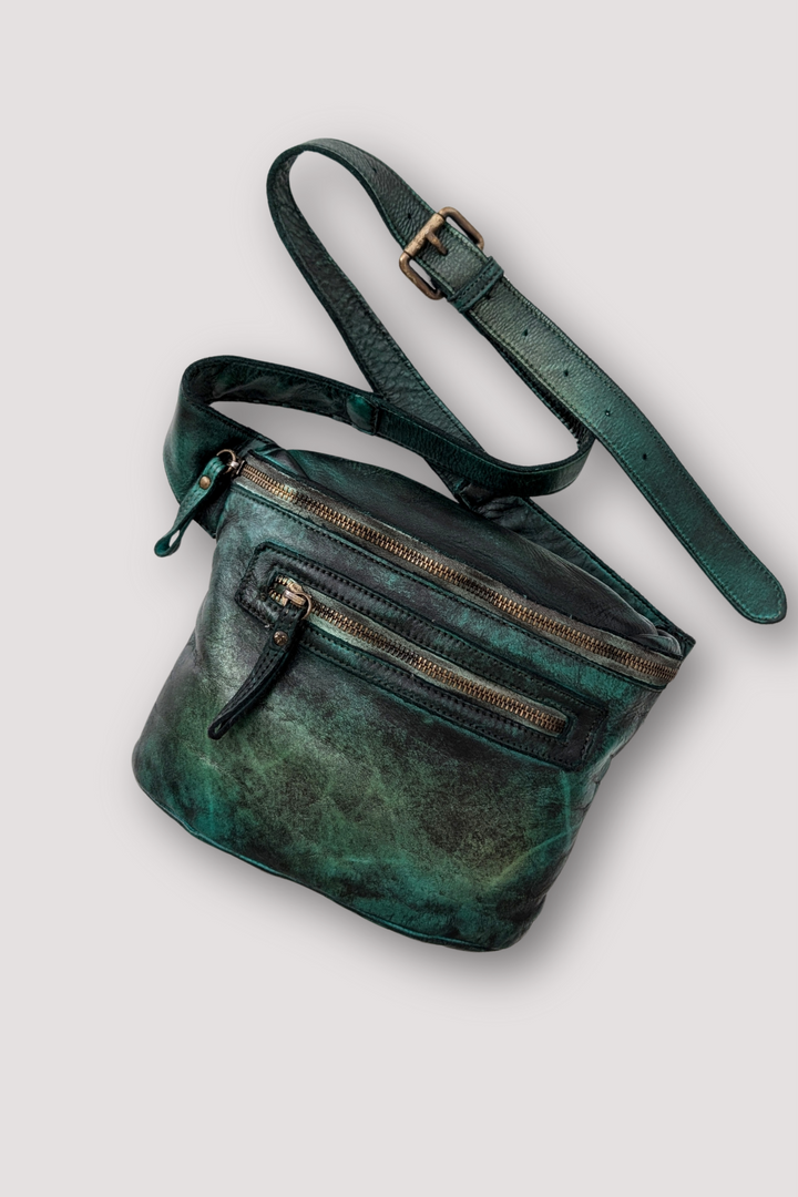 Rider Crossbody Sling Bag - Gold Green