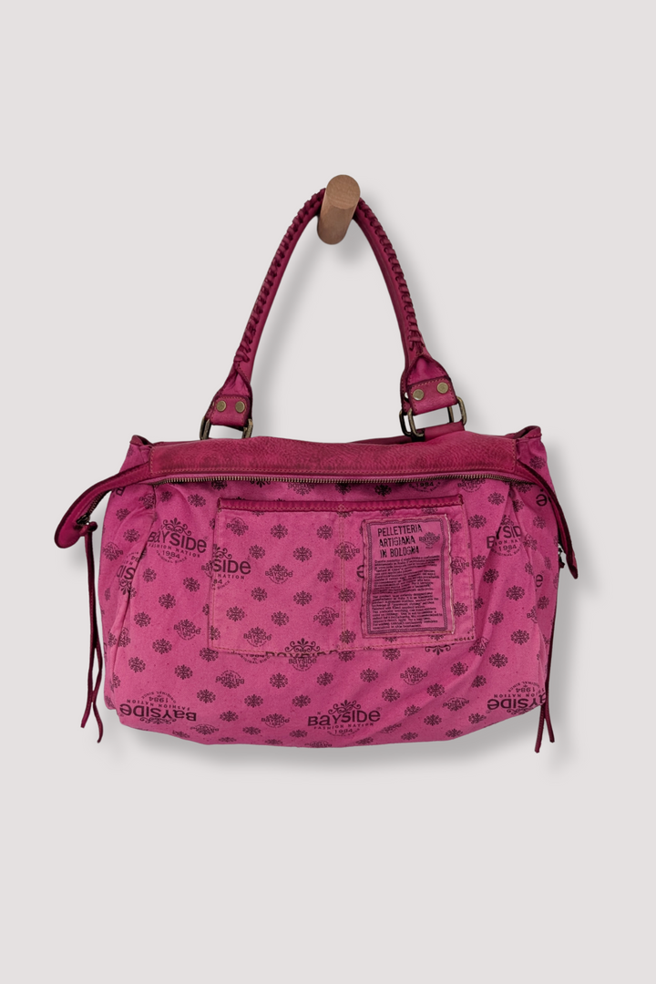 BAYSIDE84 Classic Fringe Hobo Bag - Fuchsia