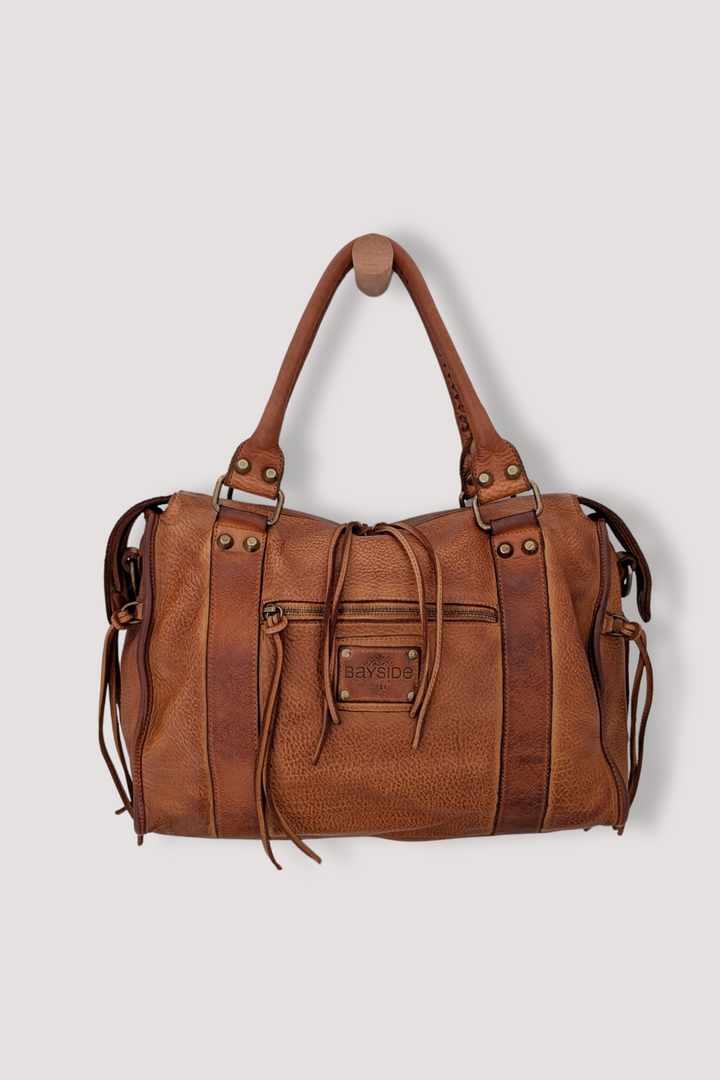 BAYSIDE84 Classic Fringe Hobo - Cognac