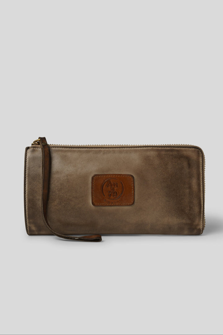 AU79 CROSSBODY WALLET TAUPE, LUSHER WALLET, VEGTABLE TANNED ITALIAN LEATHER CROSS BODY WALLET, LUXURY WALLETS