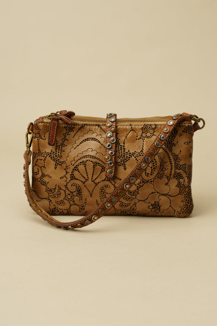 lusher lace leather crossbody clutch, lusher leather bags, au79 lusher collab, lace leather clutch, lace leather crossbody bag, leather lace handbag