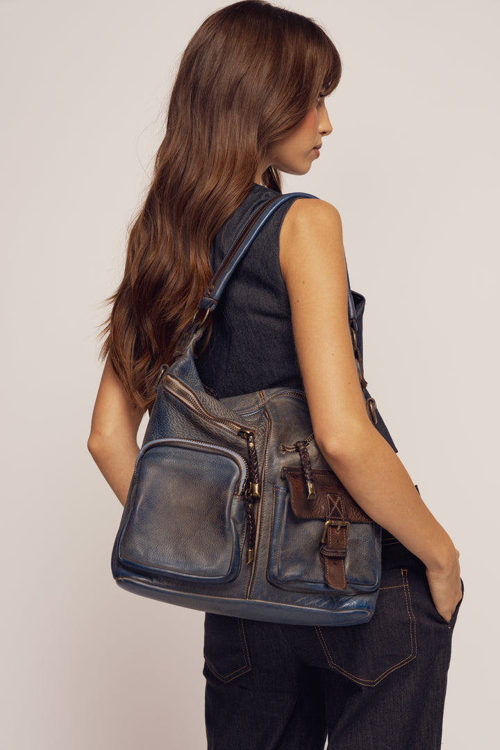 Bayside84 Multipocket Shoulder Bag - Antique Blue