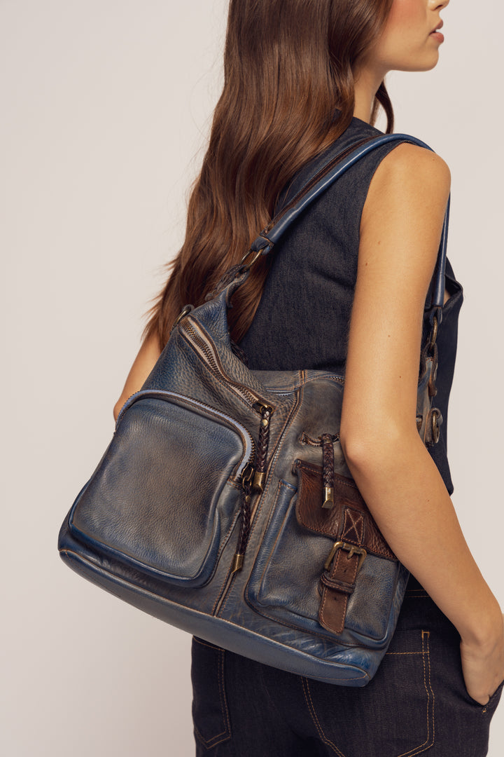 Bayside84 Multipocket Shoulder Bag - Antique Blue