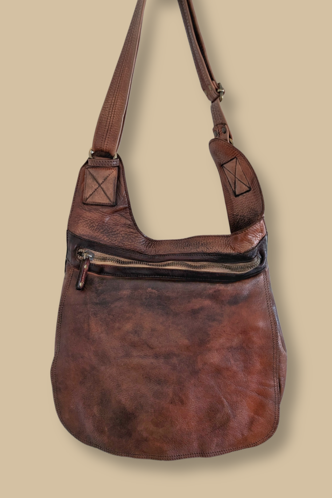 BAYSIDE84 Crossbody Saddle Bag - Cigar Brown