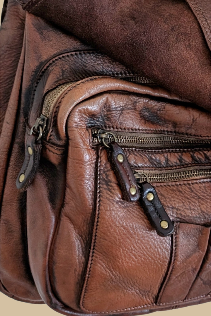 BAYSIDE84 Crossbody Saddle Bag - Cigar Brown