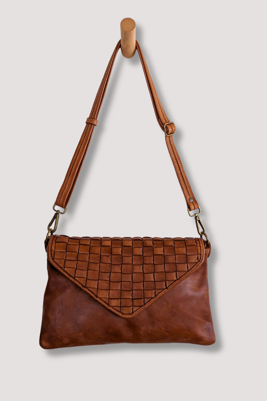 Bayside84 Woven Leather Envelope Bag