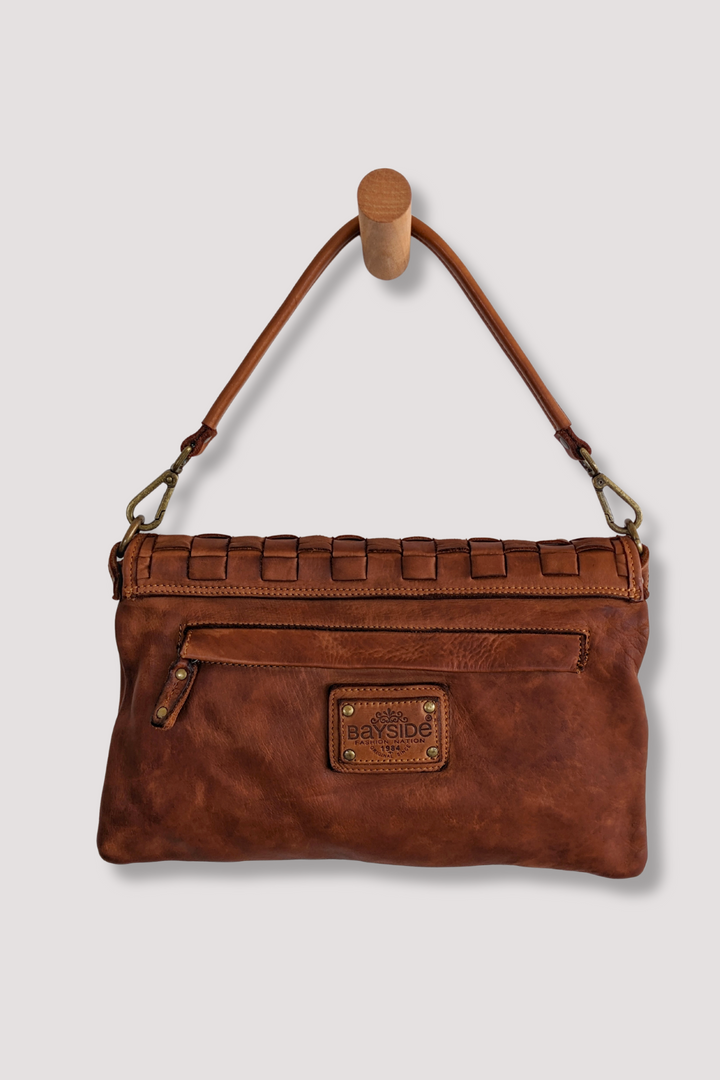 Bayside84 Woven Leather Envelope Bag