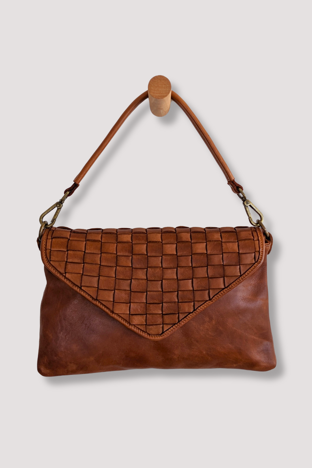 Bayside84 Woven Leather Envelope Bag