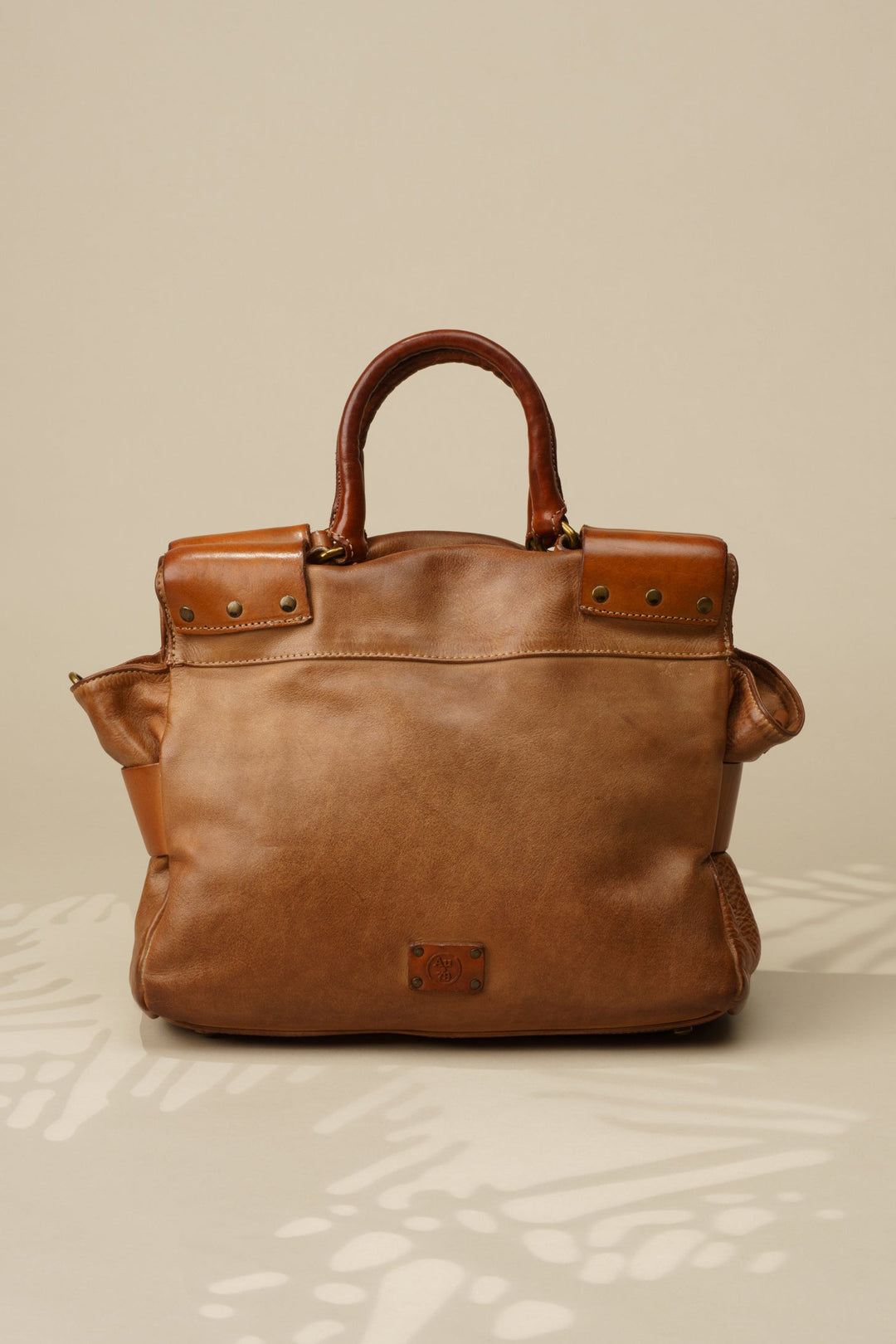 LUSHER AU79 BELTED TOTE COGNAC, Mini Belted Tote