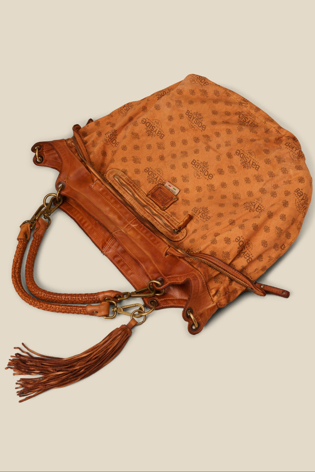 Bayside84 Calla Lily XL Hobo and Crossbody - Cognac