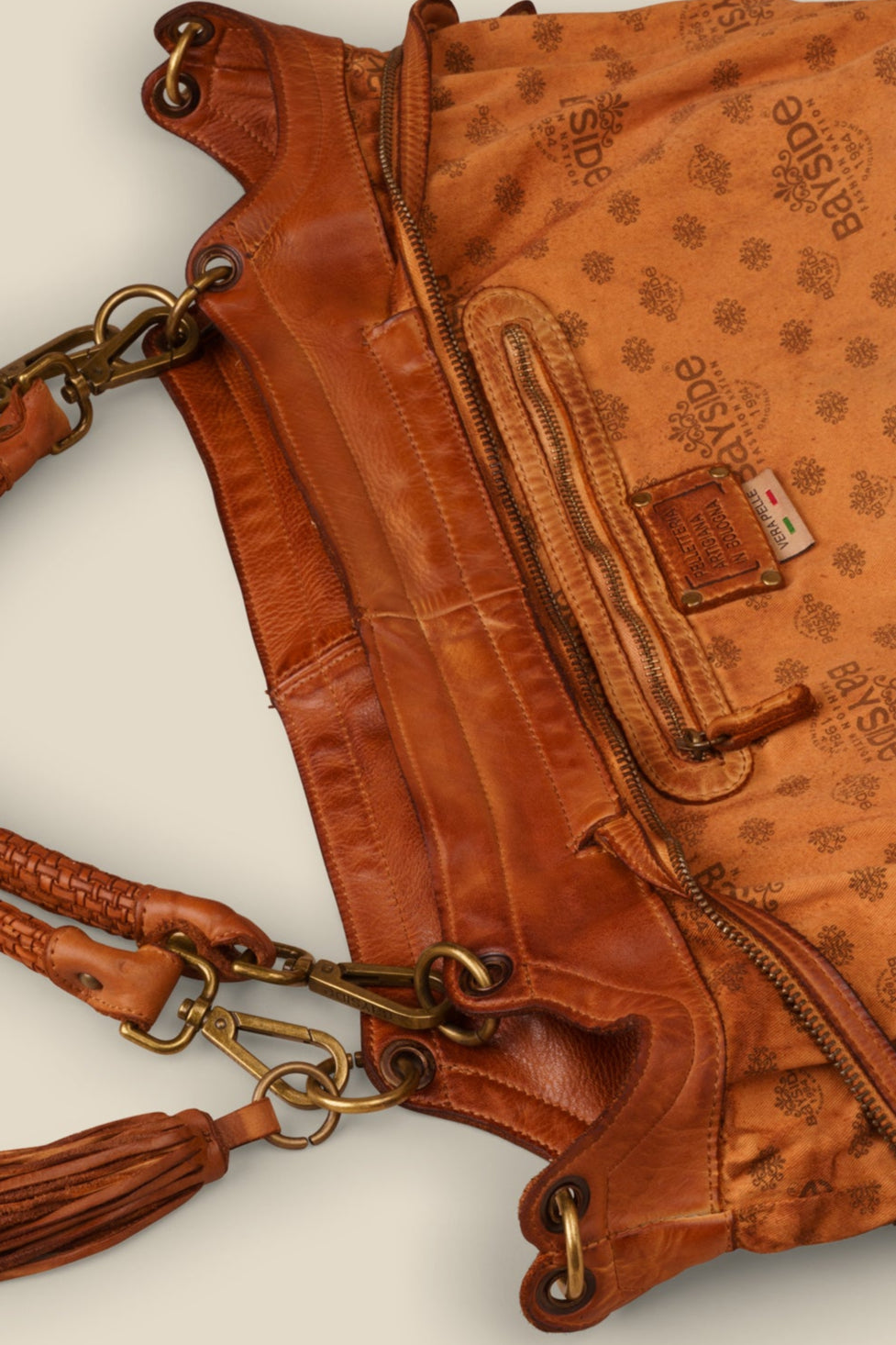 Bayside84 Calla Lily XL Hobo and Crossbody - Cognac