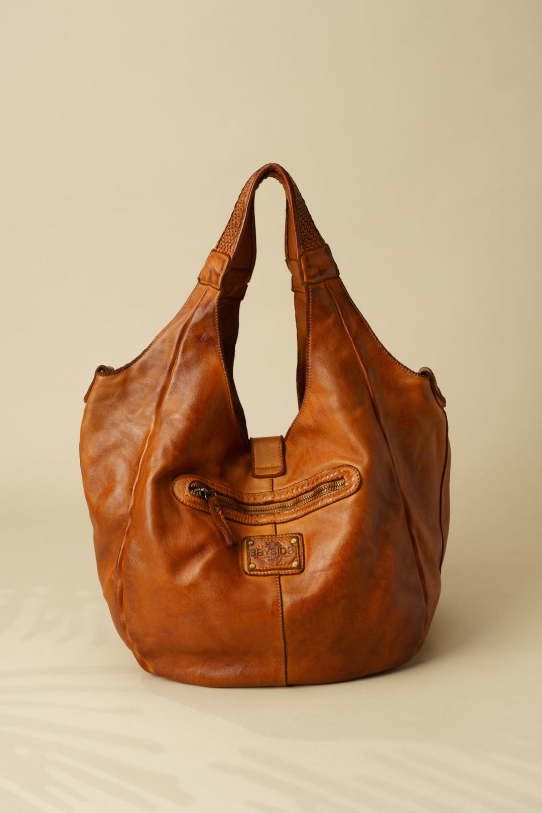Lusher Carryall Hobo Cognac, Lusher Bayside84 Collab Carryall Hobo, Slouchy Crossbody Hobo, Soft slouchy XL hobo, Hobo Crossbody Bag, Cognac Leather XL Hobo