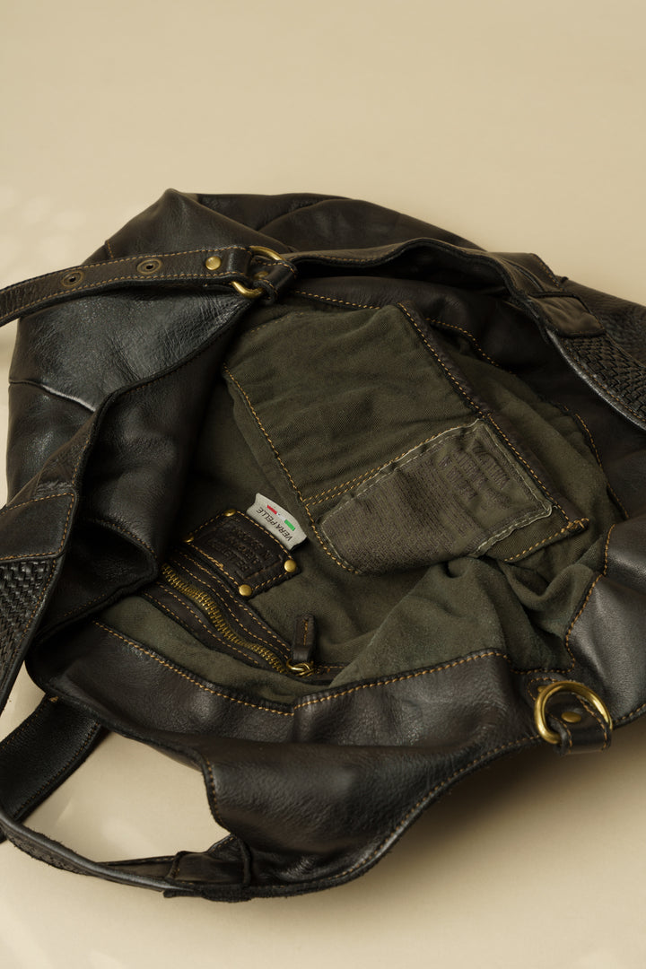 BAYSIDE84 Slouchy Carryall Hobo - Black