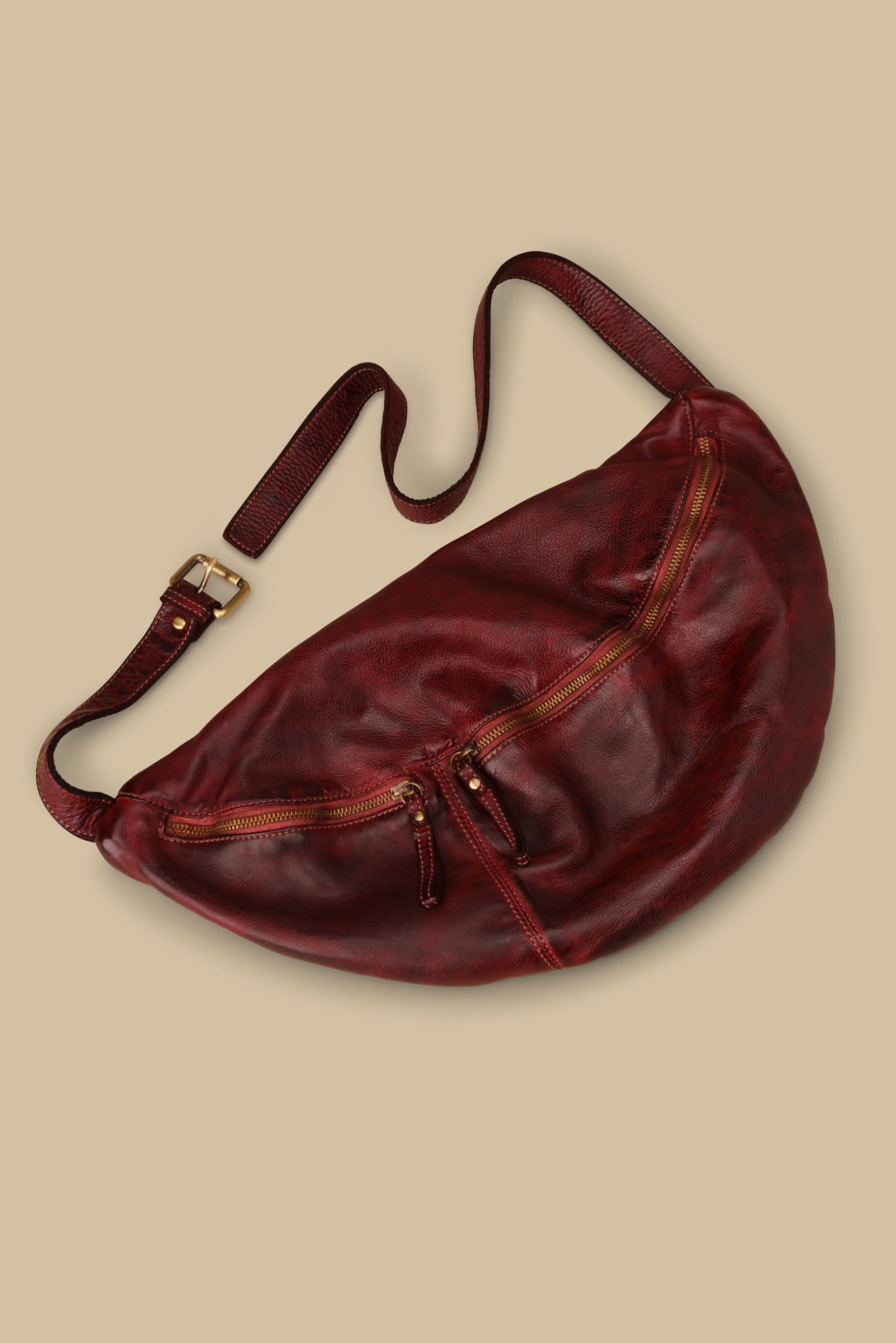 City Sling & Belt Bag - Wine Bordeaux – LUSHER.co