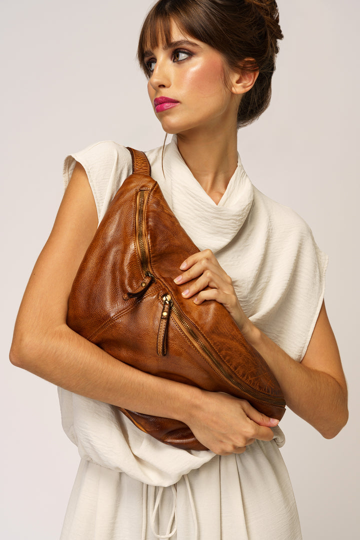 City Sling & Belt Bag  - Cognac Rocks