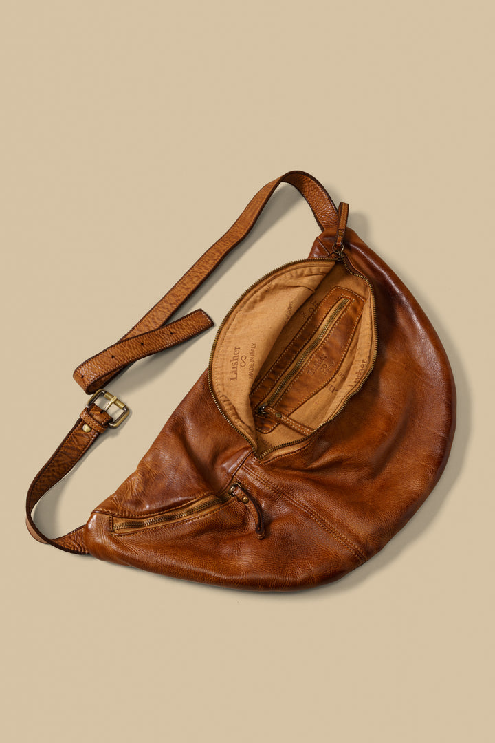 City Sling & Belt Bag  - Cognac Rocks