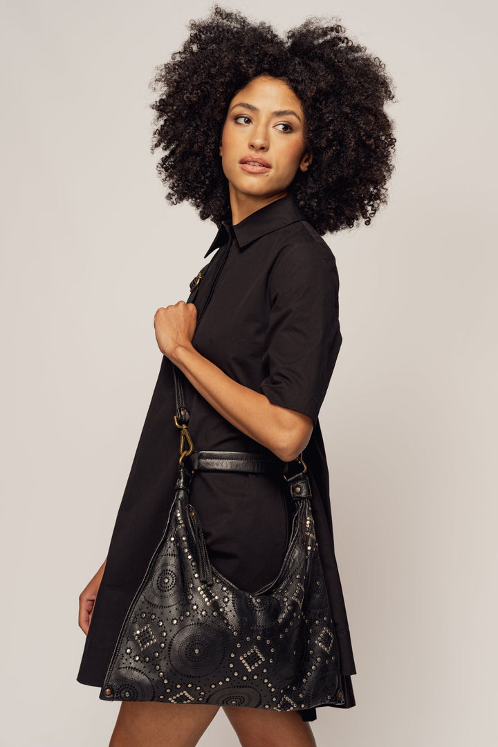 LUSHER COSMIC MUSE SHOULDER BAG BLACK, LUSHER BAYSIDE84 COLLAB COLLECTION