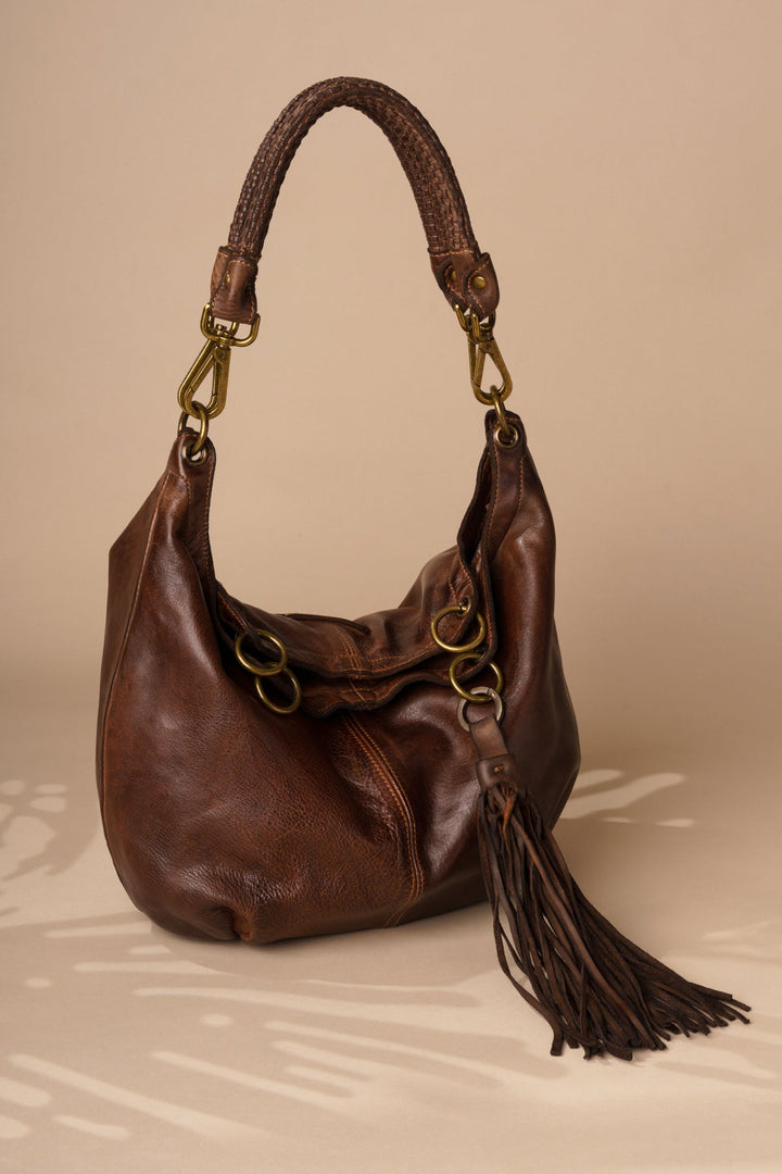Calla Lily Convertible Hobo Style - Chocolate Brown |LUSHER