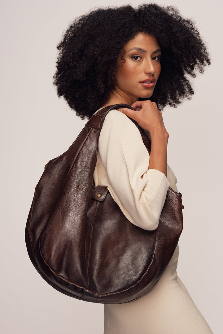 Lusher Carryall Hobo in Chocolate Brown