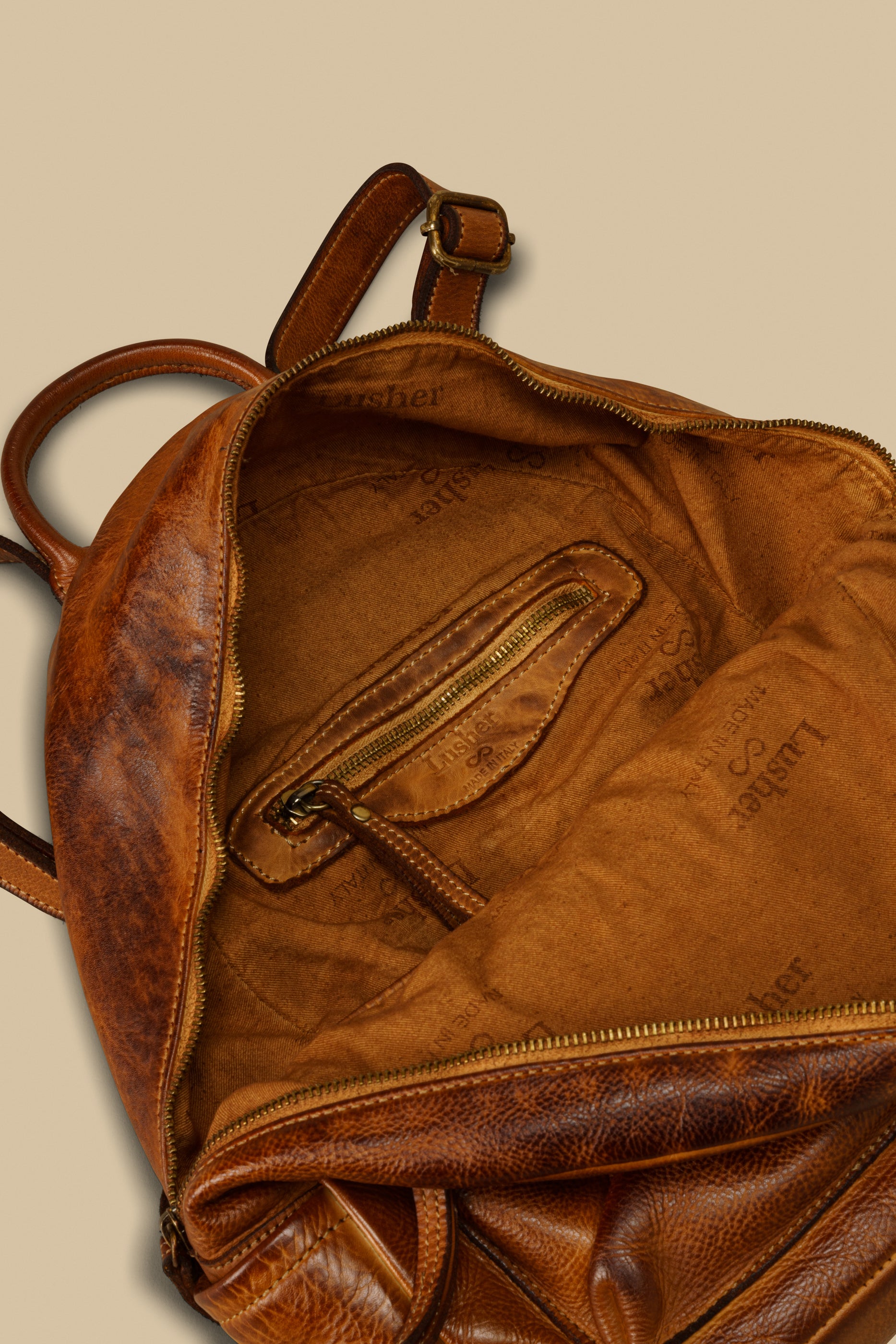 Vintage Italian Leather Backpack - Cognac | Lusher – LUSHER.co