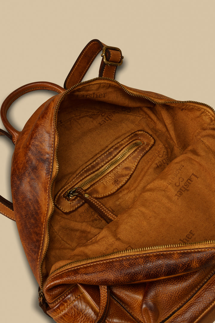 Explorer Backpack - Cognac Rocks