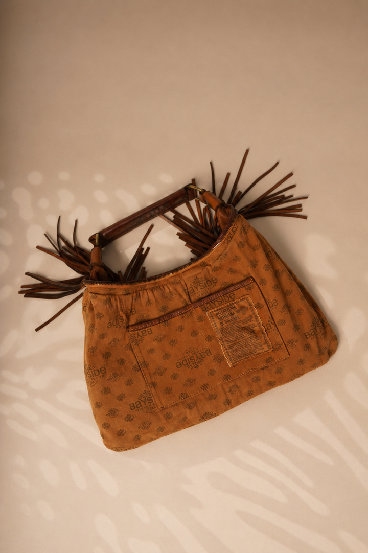 Fringe Shoulder & Crossbody Bag - Cigar Brown