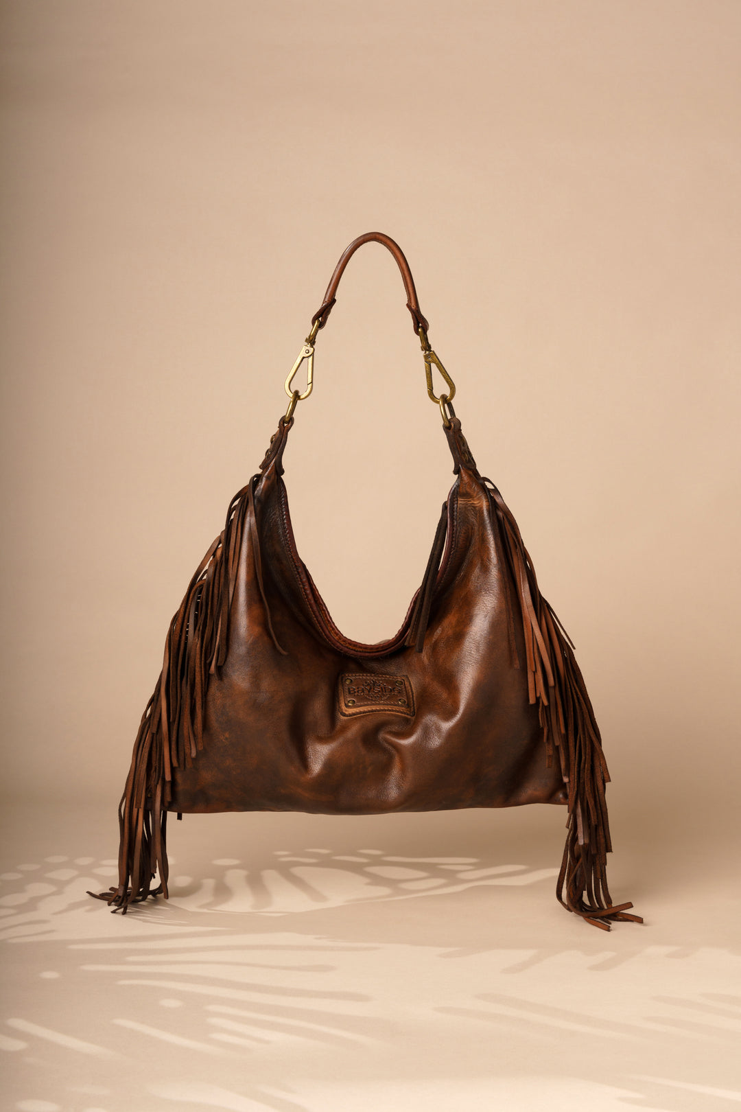 Fringe Shoulder & Crossbody Bag - Cigar Brown