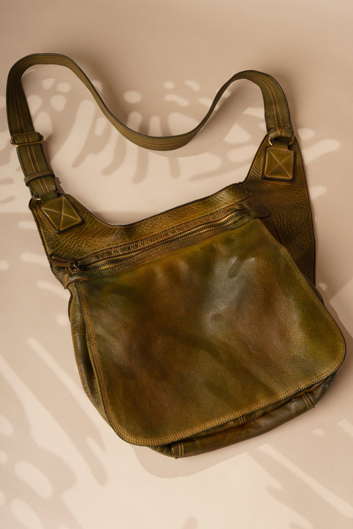 Heritage Leather Saddle Bag - Camouflage, LUSHER Crossbody Saddle Bag, Bayside Fashion Nation