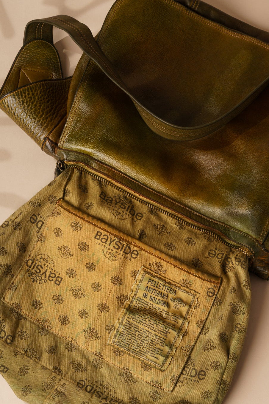 Heritage Leather Saddle Bag - Camouflage, LUSHER Crossbody Saddle Bag, Bayside Fashion Nation