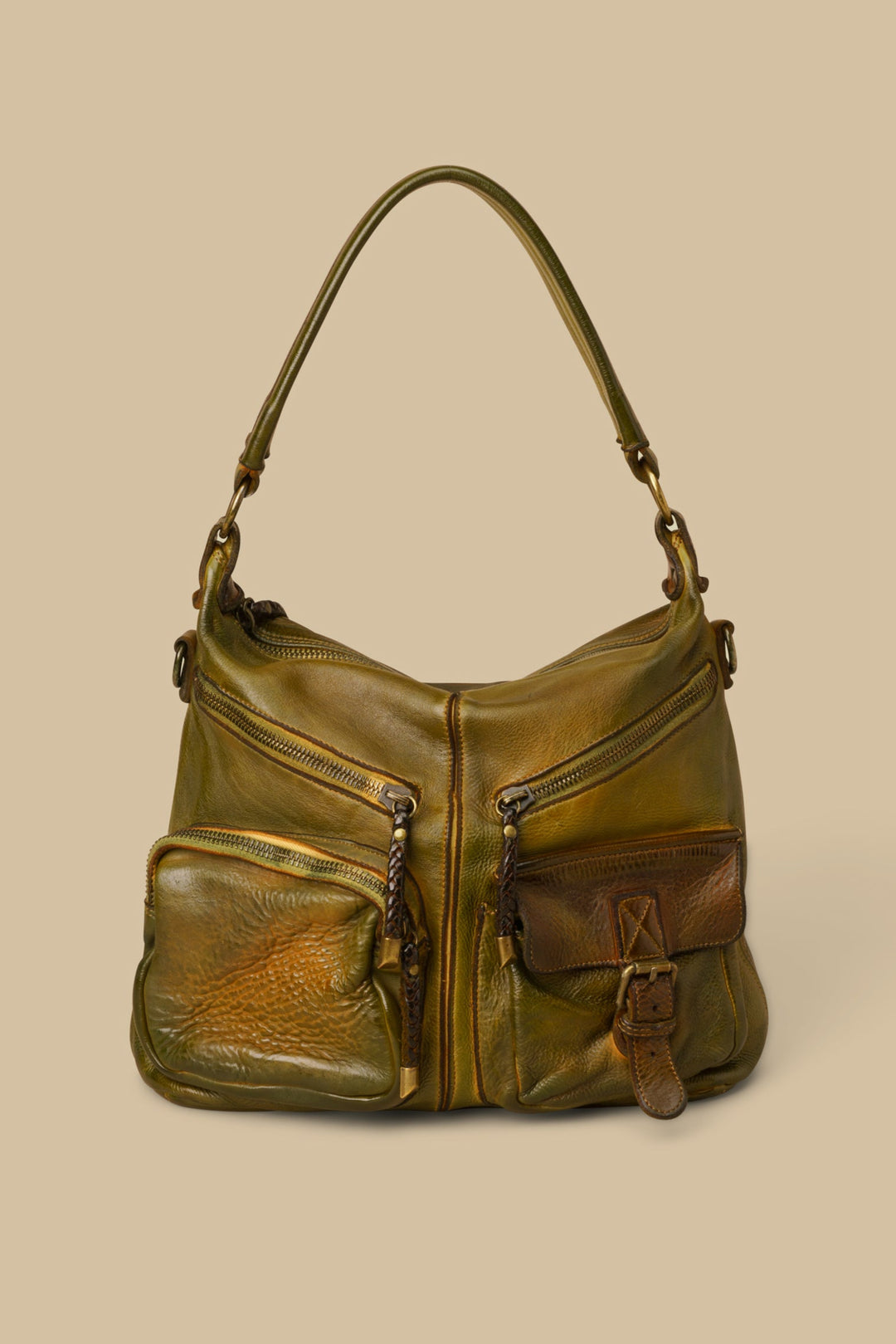LUSHER MULTIPOCKET SHOULDER BAG CAMOUFLAGE GREEN, LUSHER BAYSIDE84 COLLAB BAG MULTIPOCKET SHOULDER BAG, 