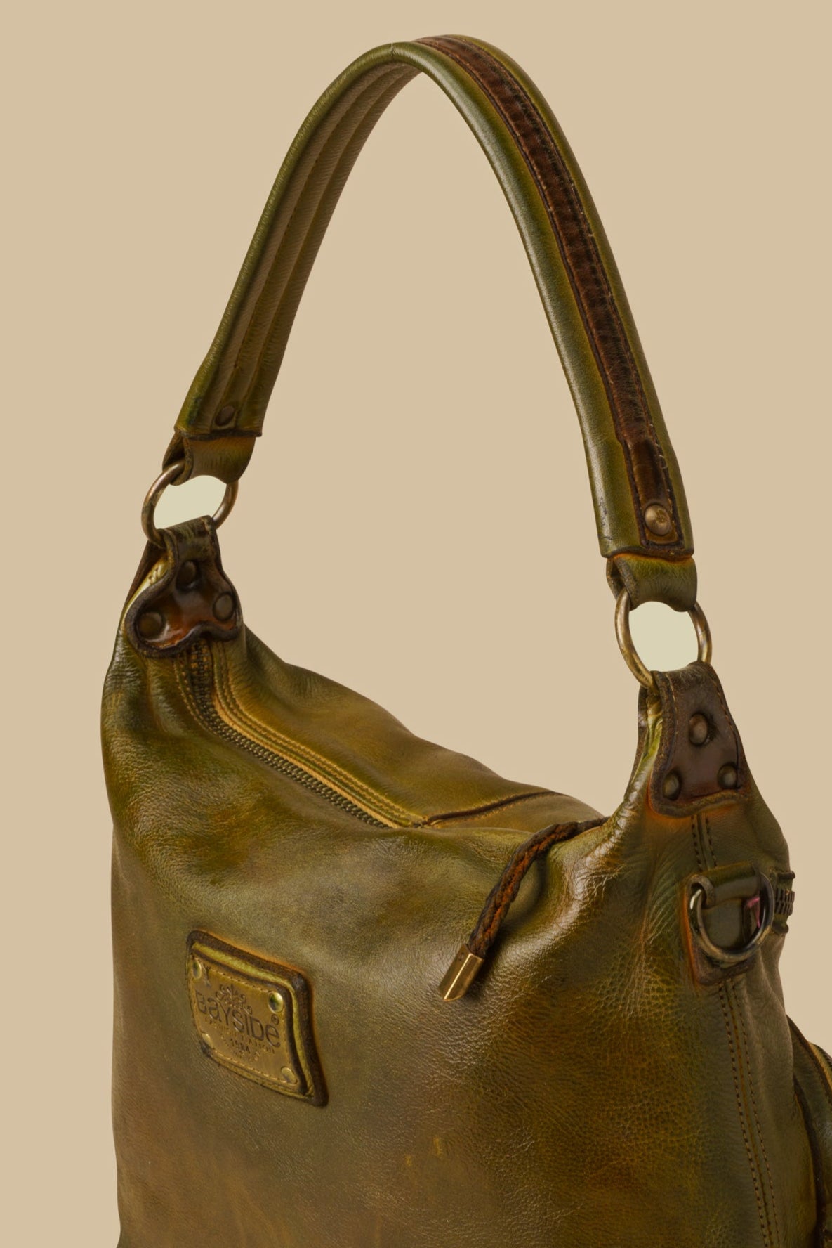 Multipocket Retro Utility Shoulder Bag | Camouflage Green