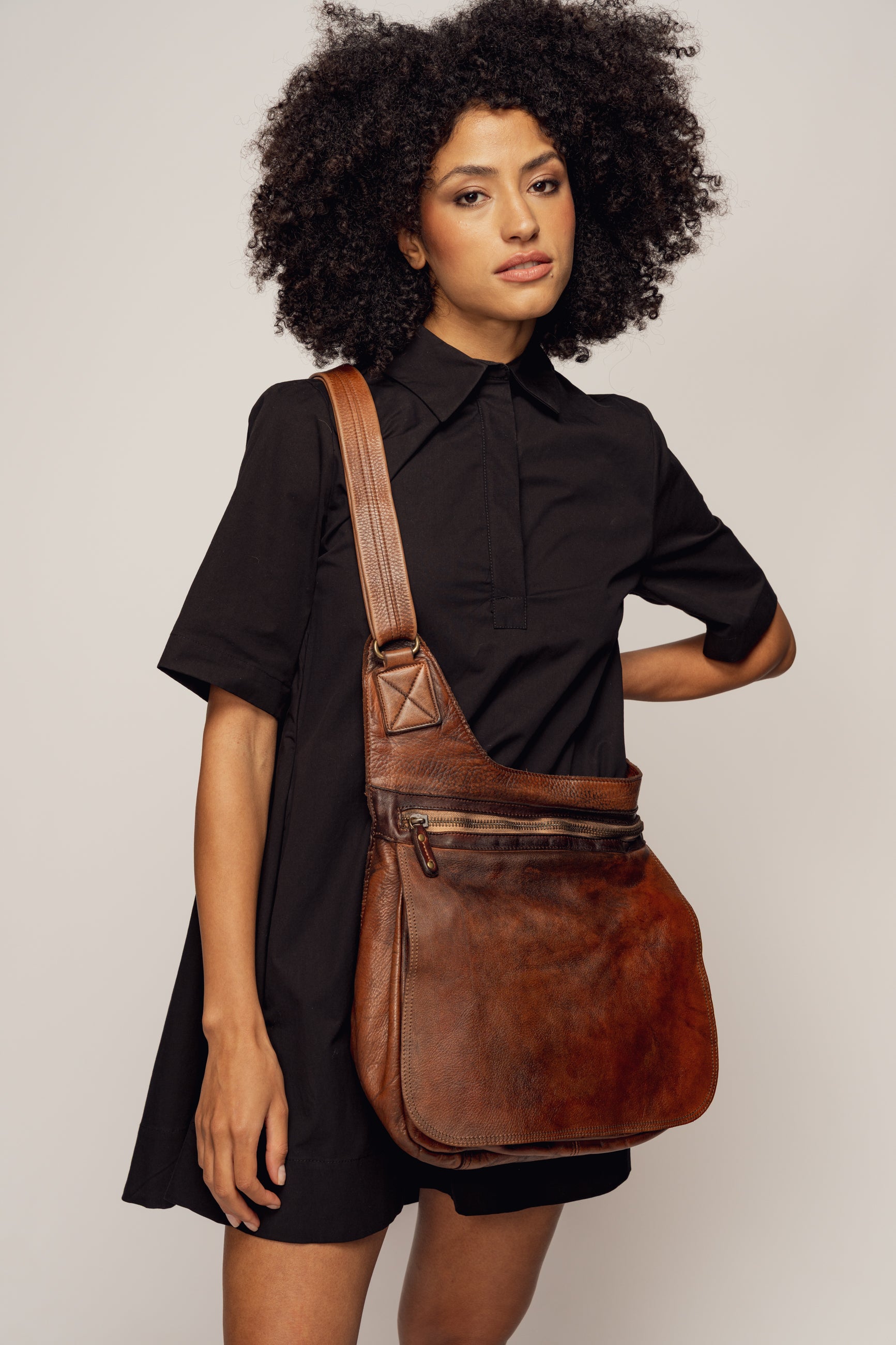 Heritage Saddle Bag | Bayside84 Italian Leather Crossbody | LUSHER