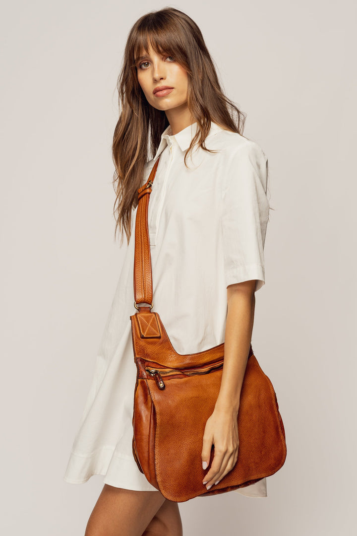 Lusher Saddle Bag Cognac, LUSHER BAYSIDE84 SADDLE BAG COGNAC