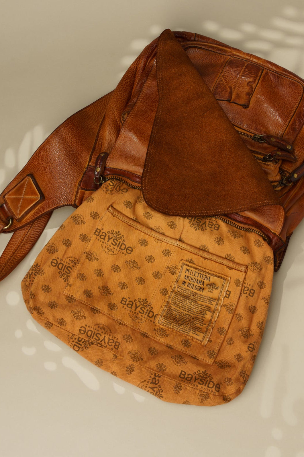 BAYSIDE84 Crossbody Saddle Bag - Cognac Mens