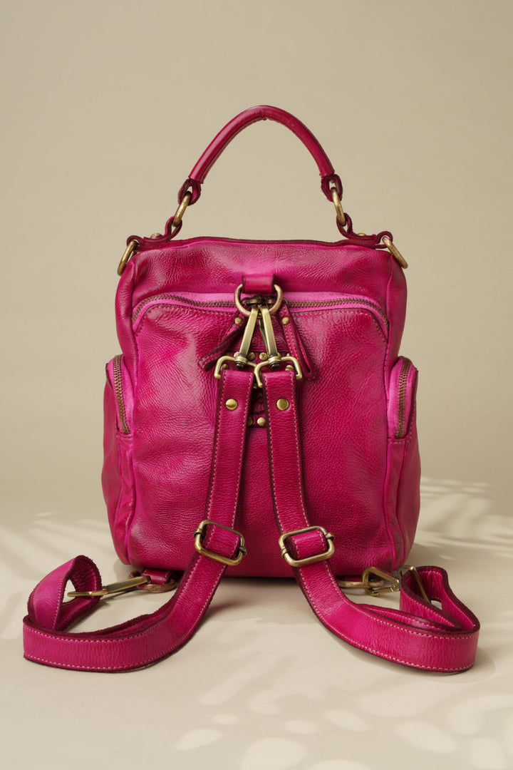LUSHER MINI QUEST BACKPACK PURSE FUCHSIA