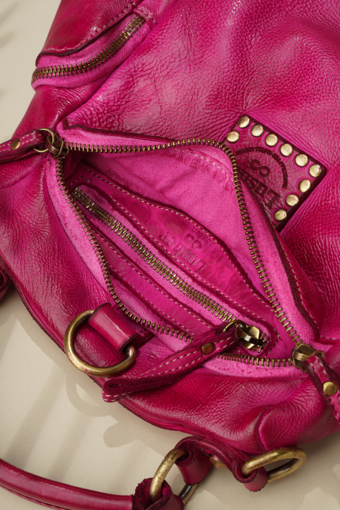 LUSHER MINI QUEST BACKPACK PURSE FUCHSIA