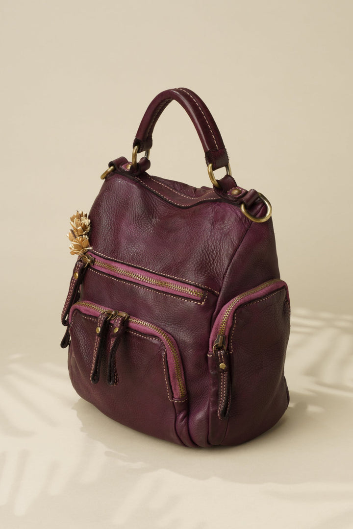 LUSHER MINI QUEST BACKPACK PURSE - PLUM