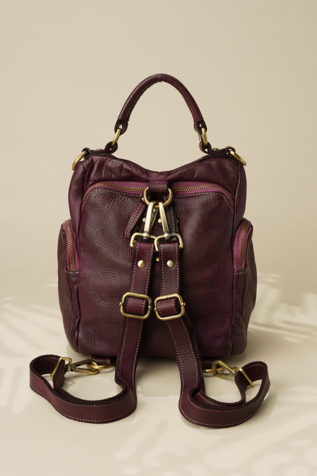 LUSHER MINI QUEST BACKPACK PURSE - PLUM 