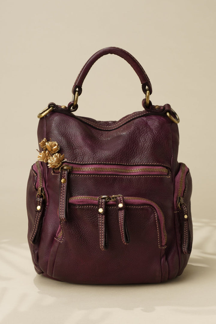 LUSHER MINI QUEST BACKPACK PURSE - PLUM 