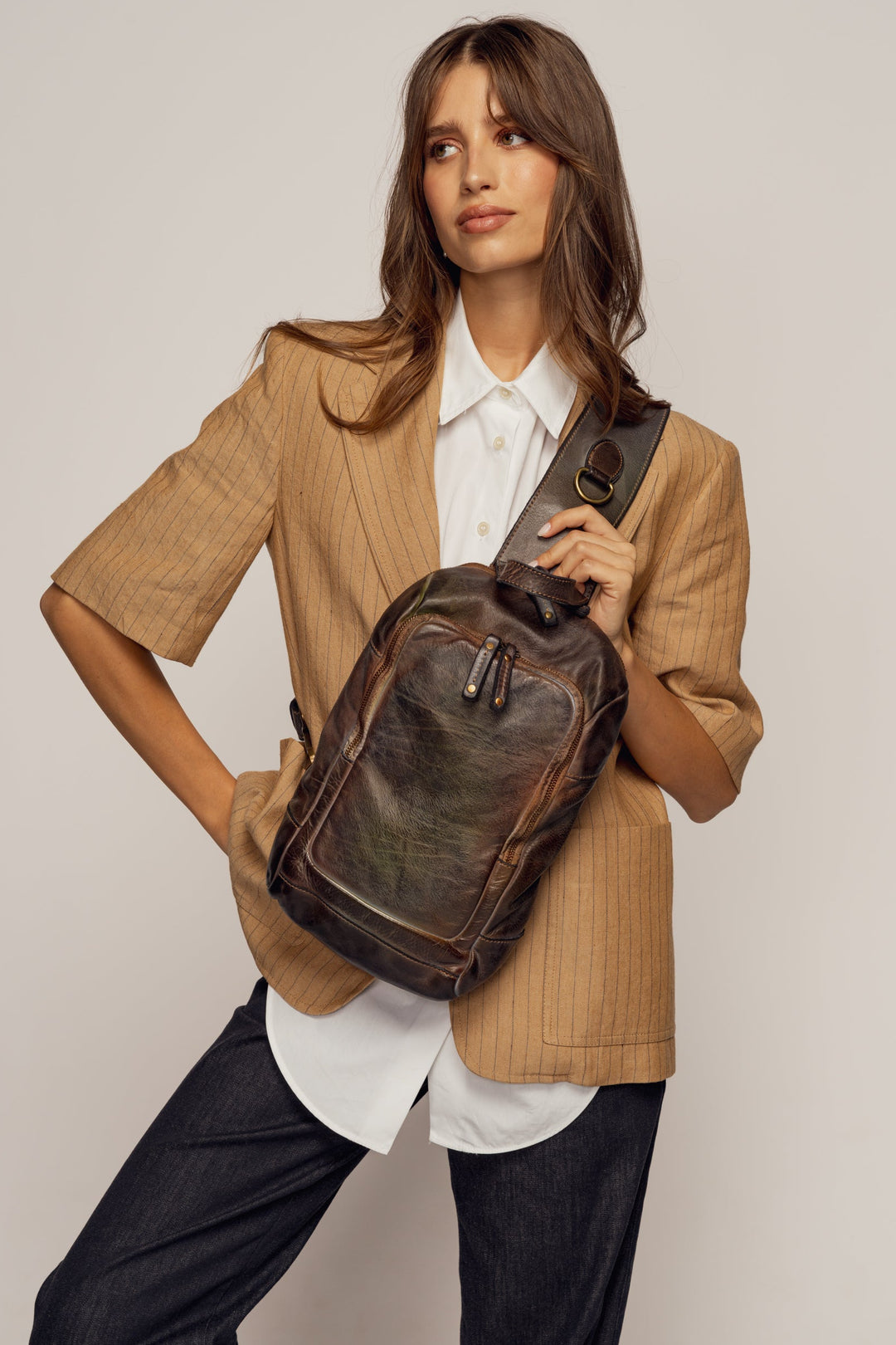 Lusher.co Modena Sling Bag Petrol, Lusher Bayside84 Collab, Lusher Sling Bags