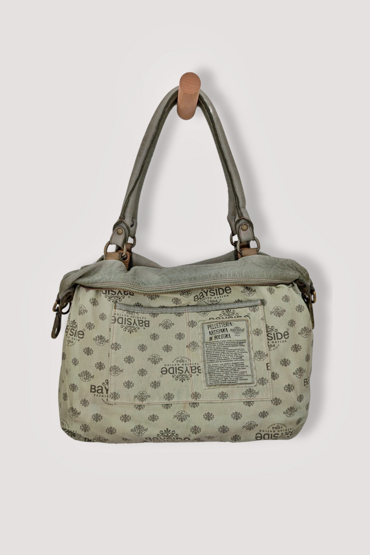 Bayside84 Motorcycle Studded Bag - Green Sage