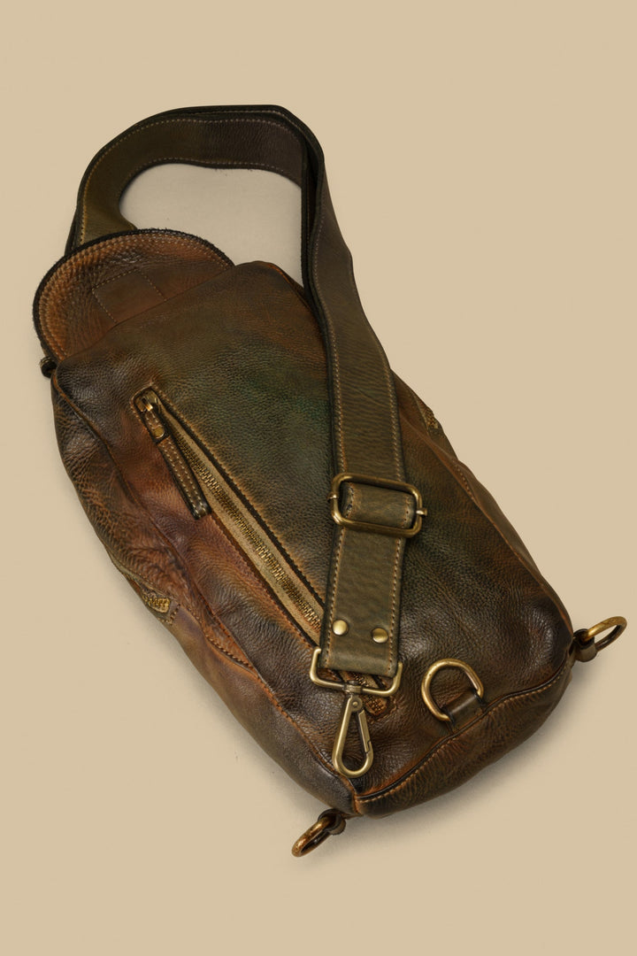 lusher movement sling bag petrol, coach thompson sling bag, coach leather sling bags, vintage leather sling bags, petrol blue leather sling, 