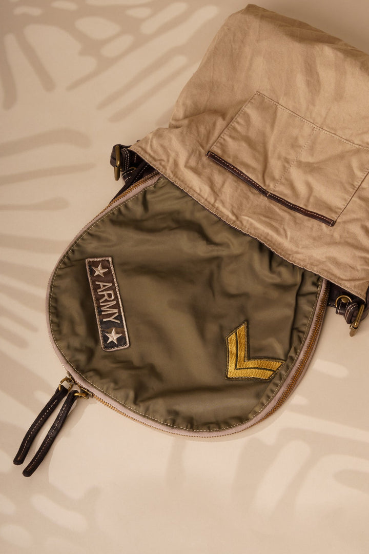 Militare Recycled Nylon Field Bag -  Heritage Olive - LUSHER 