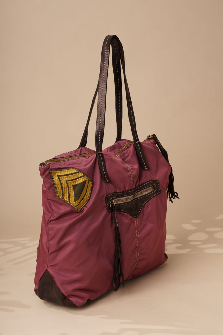 Militare Recycled Nylon Tote - Vintage Rose LUSHER, LIMONTA NYLON BAG,
