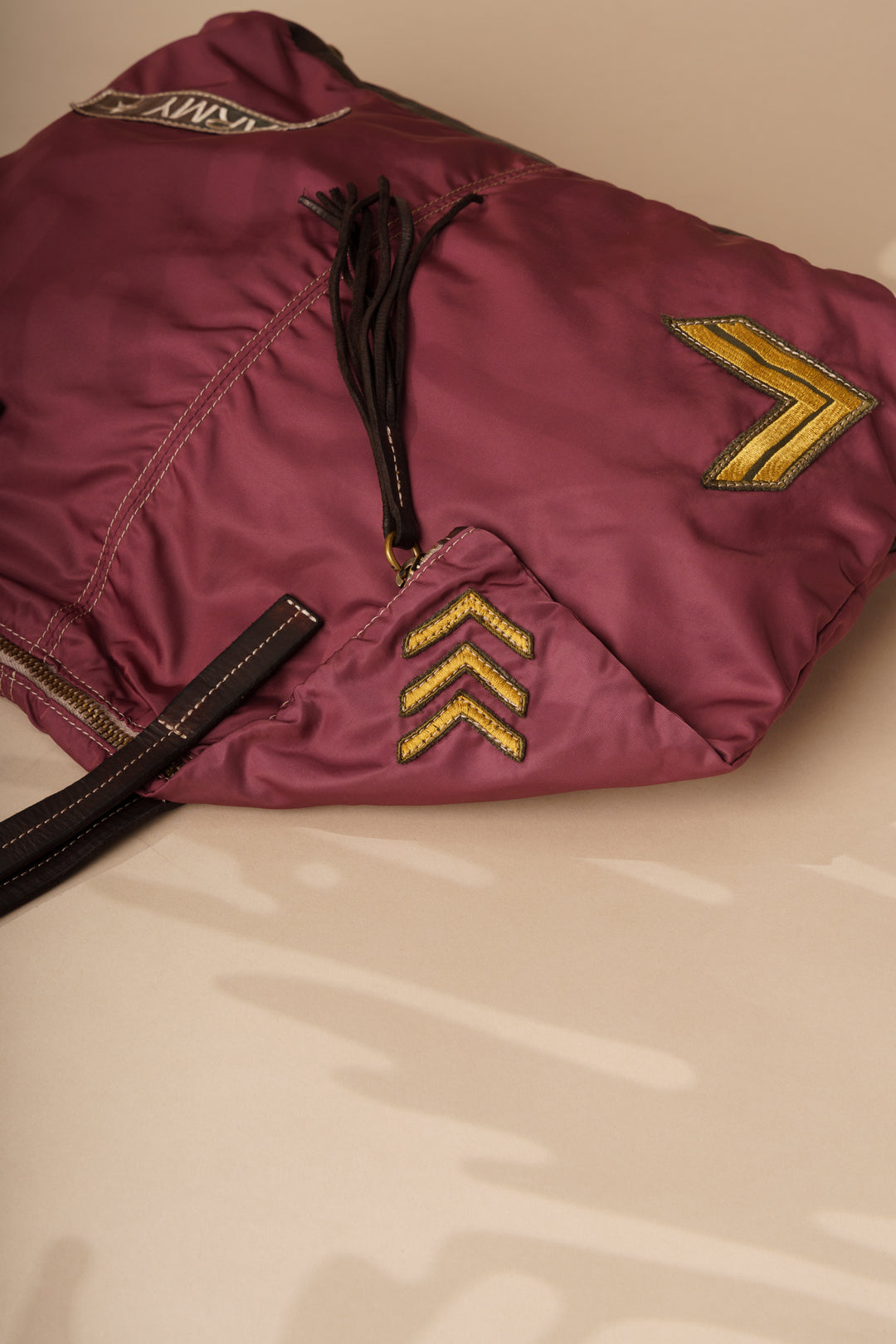 Militare Recycled Nylon Tote - Vaccetta Leather - Vintage Rose